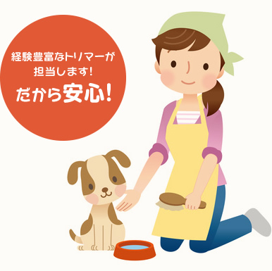 経験豊富なトリマーが担当します！だから安心！